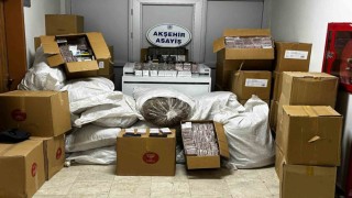 Akşehirde kaçak tütün operasyonu