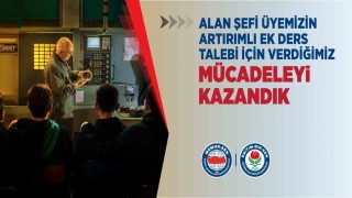 Alan şefi öğretmen artırımlı ek ders mücadelesini kazandı