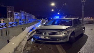 Alkollü sürücü bariyerlere girdi: 25 bin TL ceza yazıldı