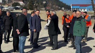 Ayancıkta kavşak çalışmaları
