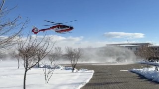Bahçesarayda 37 haftalık gebe helikopter ambulansla Vana sevk edildi