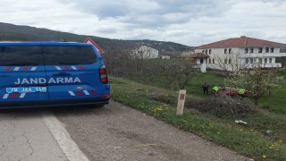 Bahçeye uçup takla atan otomobilin sürücüsü yaralandı