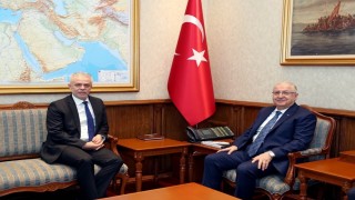Bakan Güler, KKTCnin Ankara Büyükelçisi Korukoğlunu kabul etti