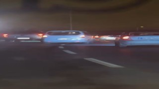 Başakşehirde düğün konvoyu trafiği tehlikeye attı