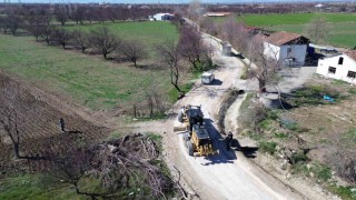 Battalgazide yol çalışmaları sürüyor