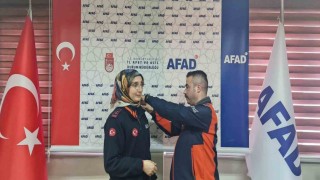 Bayburt AFADda arama kurtarma personellerine rütbe takıldı