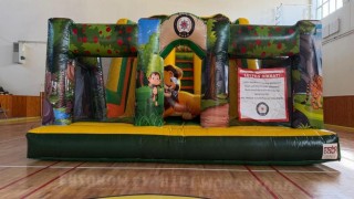 Bayburtta çocuklar için kurulan Balon Park oyun alanı 4 gün boyunca açık olacak