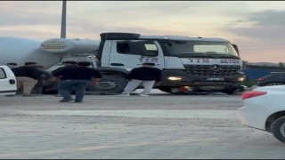 Beton mikseriyle çarpışan motosikletin sürücüsü yaralandı