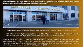 Bingölde uyuşturucuyla mücadele: 1 tutuklama