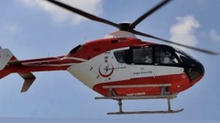 Çankırıda ambulans helikopter inme geçiren hasta için havalandı