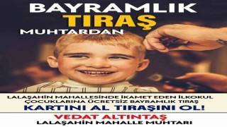 Çocukların bayram tıraşı muhtardan..!