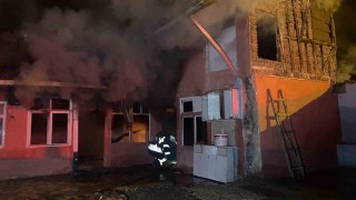 Çorumda gecekondu yangını