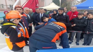 Çorumda öğrencilere deprem eğitimi