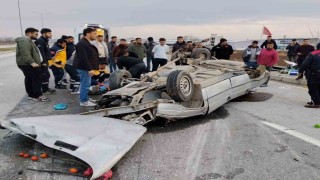 Çorumda takla atan otomobilin sürücüsü hayatını kaybetti