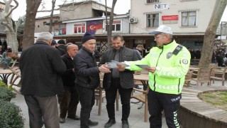 Dolandırıcılara karşı broşür dağıtımı