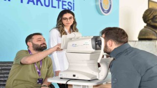 Dünya Glokom Gününde ücretsiz göz tansiyonu ölçümü yapıldı