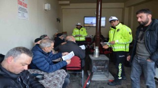 Erzincan Tercanda trafik ekipleri sahada