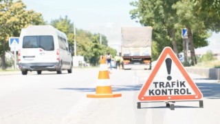 Erzincanda drone destekli trafik denetimi
