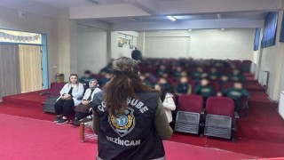 Erzincanda öğrencilere güvenlik eğitimi verildi