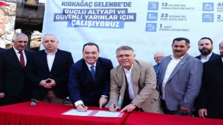Gelenbede 4 milyon Euroluk altyapı yatırımı için imzalar atıldı