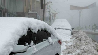 Hakkaride kar yağışı yerini yoğun sise bıraktı
