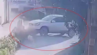 Hatayda motosiklet sürücüsünün öldüğü kaza anı kamerada