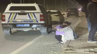 Iğdırda otomobil sulama kanalına uçtu: Sürücü, kızı ve torunu son anda kurtuldu