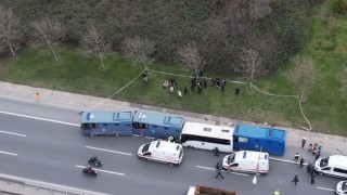 İstanbulda 4 cezaevi aracı kaza yaptı