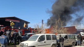 Kahramanmaraşta sanayi sitesinde yangın