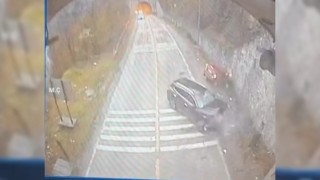 Karabükteki feci kaza güvenlik kamerasına yansıdı