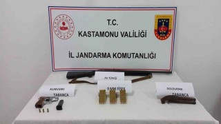 Kastamonuda 4 adet silah ele geçirildi