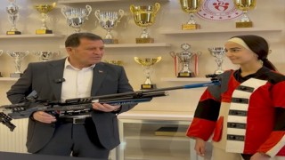Kayserinin ilk SEM Olimpik Tüfek sporcusuna malzeme desteği