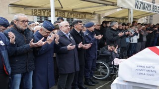 Kıbrıs Gazisi Ahmet Memiş son yolculuğuna uğurlandı