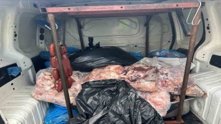 Kırşehirde 340 kilogram bozulmuş et ele geçirildi