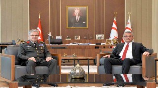 KKTC Cumhurbaşkanı Erhürman, Kara Kuvvetleri Komutanı Orgeneral Tokel ile görüştü