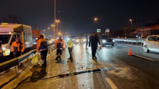 Küçükçekmecede zincirleme trafik kazası: 1 yaralı