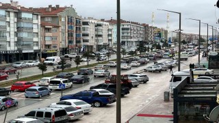 Kuluda bayram trafiği yoğunluğu