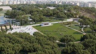 Lunapark alanına yeşille bütünleşen Zeytin Sahne geliyor