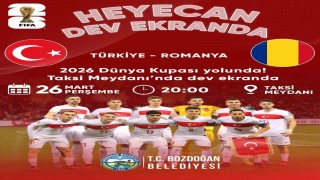 Milli maç heyecanı Bozdoğanda dev ekranda