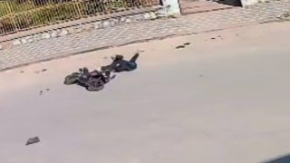 Motosiklet sürücüsü ölümden döndü