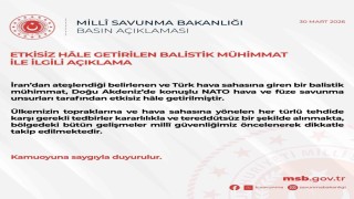 MSB: Türk hava sahasına giren balistik füze imha edildi