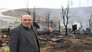 Oltuda korkutan yangın: Arı kovanları yandı