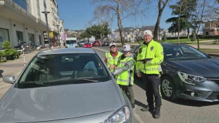 Orduda özel çocuklardan trafik denetimi