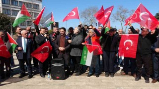 Orduda sivil toplum kuruluşları İsrail ve Amerikaya tepki için toplandı