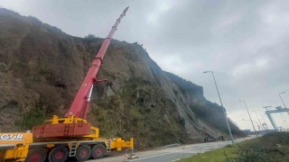 Örümcek adamlar yamaçları çelik ağlarla örüyor