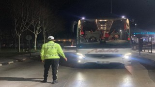 Otobüs terminallerinde emniyet kemeri denetimi