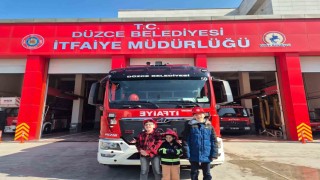 Özel çocukların itfaiyeci olma hayali gerçeğe dönüştü