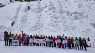 Palandökende buz tırmanışı eğitimi başarıyla gerçekleşti
