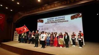 Şahinbeyli öğrenciler İstiklal Marşını en güzel okumak için yarıştı