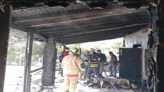 Samandağda müstakil evde yangın çıktı